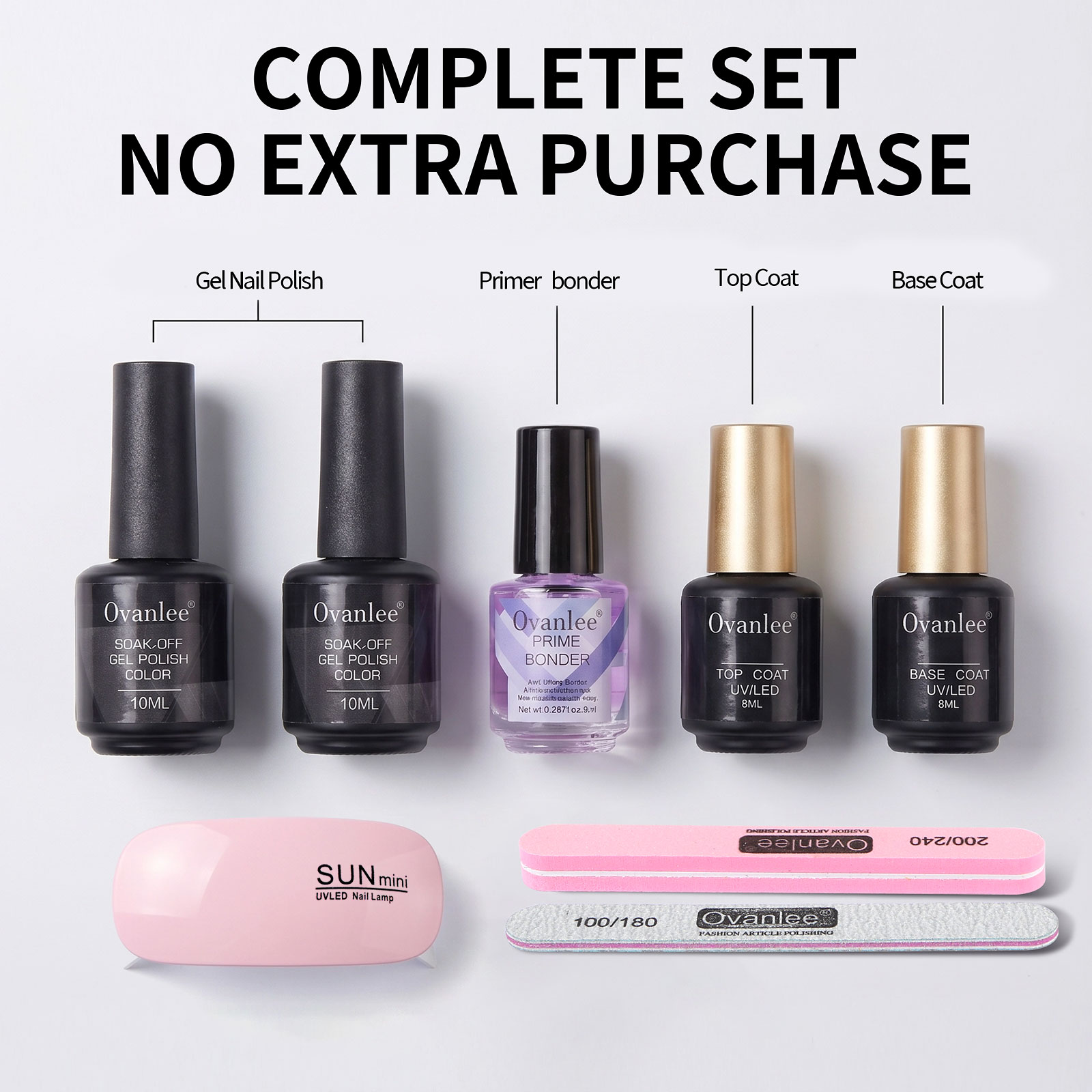 Gel Top Coat - Gel Nagellak Set Met UV Nagellamp
