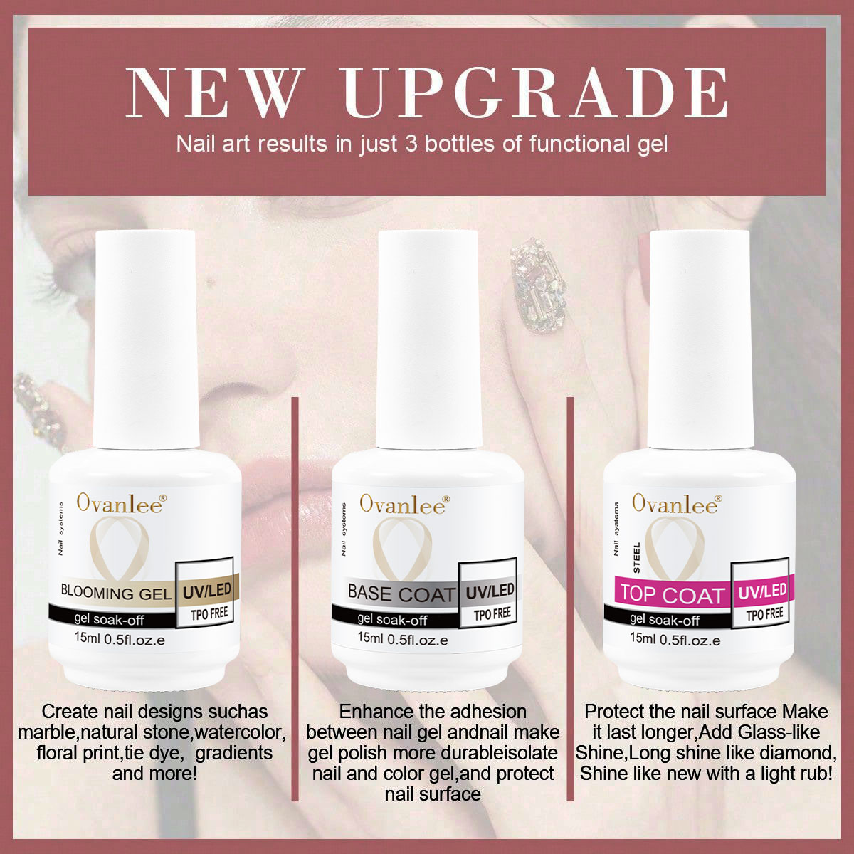 Gel Top Coat - Manicure Blooming Gel Base Coat en